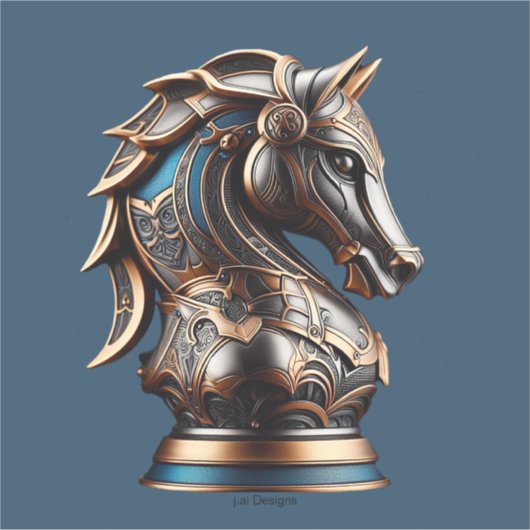 Sticker Chevalier bleu et or (Devant)