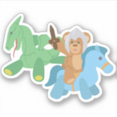 Sticker Chevalier de l'ours Teddy (Devant)