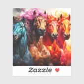 Sticker Chevaux Ai (Feuille)