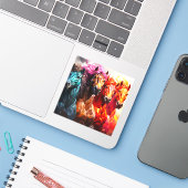 Sticker Chevaux Ai (Ordinateur portable avec iPhone)