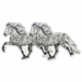 Sticker Chevaux charismatiques islandais à Tolt (Devant)