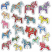 Sticker Chevaux Dala multicolores (Devant)