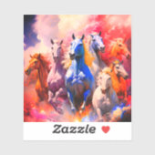 Sticker Chevaux d'art (Feuille)