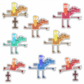 Sticker Chevaux et cavaliers (Devant)