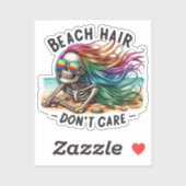 Sticker Cheveux de plage - Squelette (2) (Feuille)