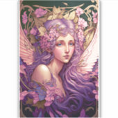 Sticker Cheveux pourpre Fairy Angel Imaginaire Art (Devant)