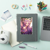 Sticker Cheveux pourpre Fairy Angel Imaginaire Art (Couverture iPad)