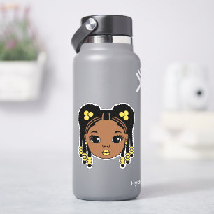 Sticker Cheveux tressés pour une fille noire