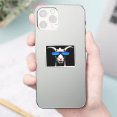 Sticker Chèvre avec chevalet de lunettes de soleil (Téléphone)
