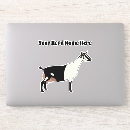 Sticker Chèvre laitière alpine personnalisée (Ordinateur)