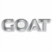 Sticker Chèvre le plus grand de tous temps effet métalliqu (Devant)