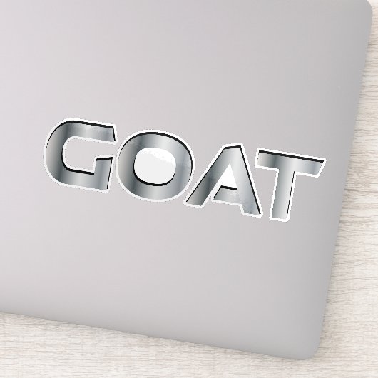 Sticker Chèvre le plus grand de tous temps effet métalliqu (Détail)