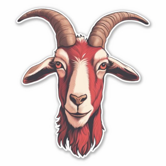 Sticker Chèvre rouge (Devant)