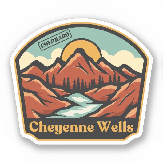 Sticker Cheyenne Wells, Colorado (Devant)