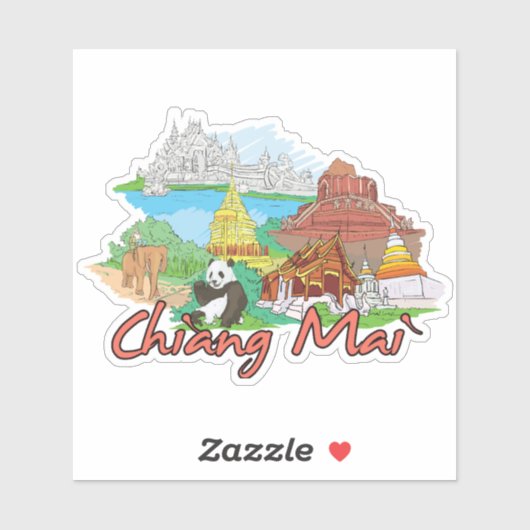 Sticker chiang mai (Feuille)