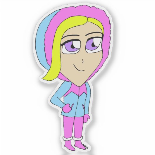 Sticker chibi (Devant)