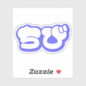 Sticker Chibi ち び japonais Nihongo Hiragana Script (Feuille)