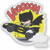 Sticker Chibi Batman Dans Le Batmobile (Devant)