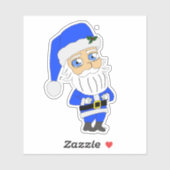 Sticker Chibi Blue Suit Père Noël (Feuille)
