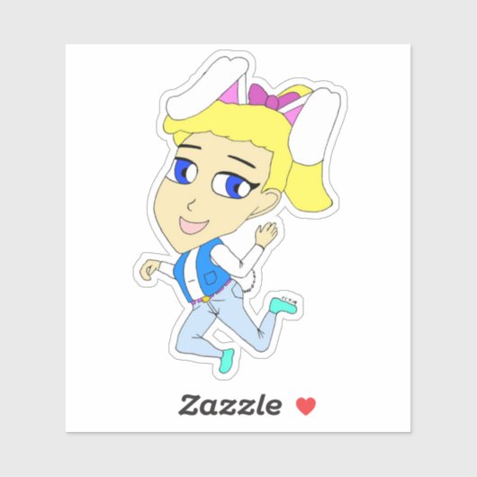 Sticker chibi bunnygirl (Feuille)