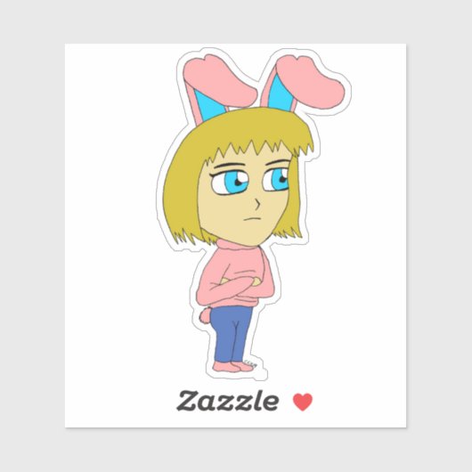 Sticker chibi bunnygirl (Feuille)