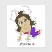 Sticker chibi bunnygirl (Feuille)