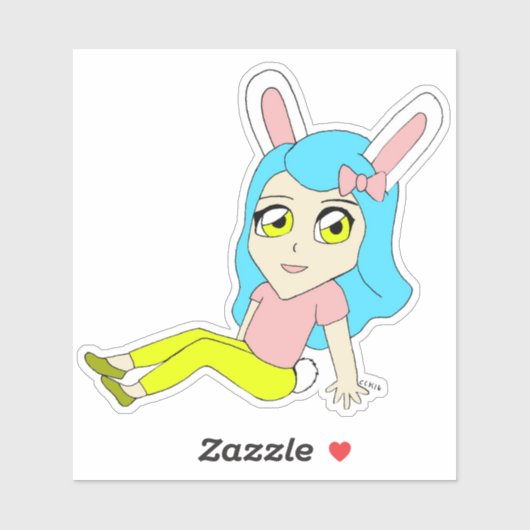Sticker chibi bunnygirl (Feuille)