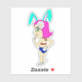 Sticker chibi bunnygirl (Feuille)