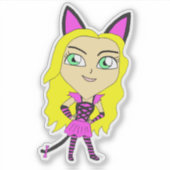 Sticker chibi catgirl (Devant)