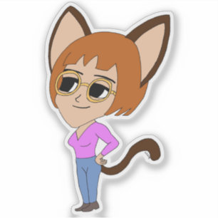 Sticker chibi catgirl
