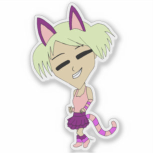 Sticker chibi catgirl