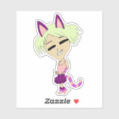 Sticker chibi catgirl (Feuille)
