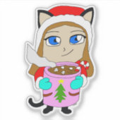 Sticker chibi catgirl (Devant)