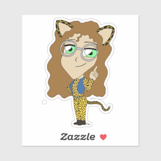 Sticker chibi catgirl (Feuille)