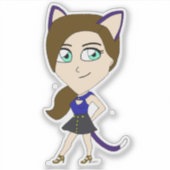 Sticker chibi catgirl (Devant)
