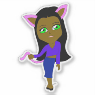 Sticker chibi catgirl