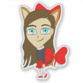 Sticker chibi catgirl (Devant)