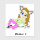 Sticker chibi catgirl (Feuille)
