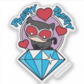 Sticker Chibi Catwoman assise Sur Le Grand Diamant (Devant)