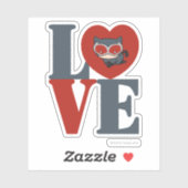 Sticker Chibi Catwoman LOVE (Feuille)
