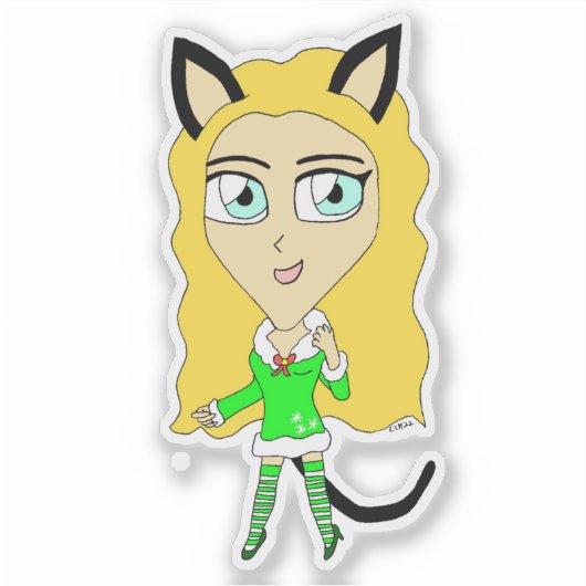 Sticker Chibi de Noël (Devant)