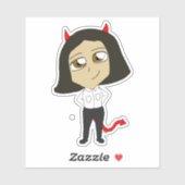 Sticker chibi diable (Feuille)