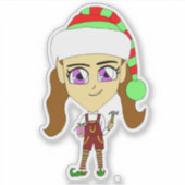 Sticker chibi elf (Devant)