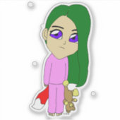 Sticker chibi foxy fille (Devant)