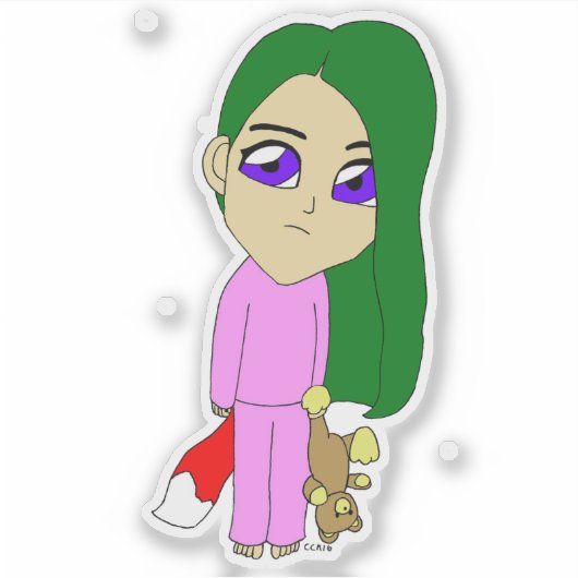 Sticker chibi foxy fille (Devant)