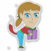 Sticker chibi foxy fille (Devant)