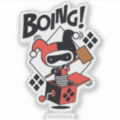 Sticker Chibi Harley-Quinn-In-A-Box Avec Marteau (Devant)