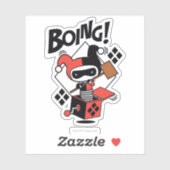 Sticker Chibi Harley-Quinn-In-A-Box Avec Marteau (Feuille)