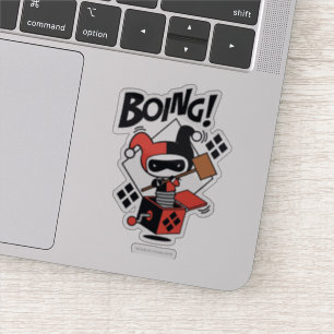 Sticker Chibi Harley-Quinn-In-A-Box Avec Marteau