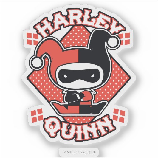 Sticker Chibi Harley Quinn Splits (Devant)